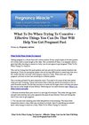 What To Do When Trying To Conceive - Effective Things You Can Do That Will Help You Get Pregnant Fast