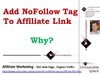 Add NoFollow Tag To Affiliate Link To Effectually Protect against De-indexing From Google And Have Far Better Ranking