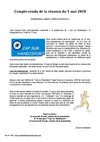 Compte-rendu de la réunion du 5 mai 