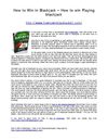 How to Win in Blackjack – How to win Playing blackjack
