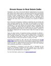 Dream House in Real Estate India