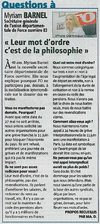27 mai "leurs mots d'ordre, c'est de la philosophie" déclare la secrétaire FO du 83