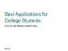 Best Applications for College Students