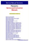 Panasonic Service and Repair Manuals Listing