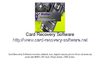 Card recovery software