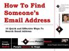 How To Find Someone's Email Address : 10 Quick and Productive Ways To Find Email Address