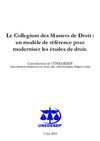 Contribution UNEDESEP - 7 juin 2010 - Le Collegium des Masters de Droit : un modèle de référence pour moderniser...