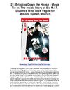 21 Bringing Down the HouseMovie Tie In The Inside Story of Six MIT Students Who Took Vegas for Millions by Ben...
