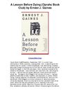 A Lesson Before Dying Oprahs Book Club by Ernest J Gaines - Simply A Great Book