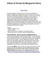 Album of Horses by Marguerite Henry - Album Of Horses By Marguerite Henry