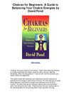 Chakras for Beginners A Guide to Balancing Your Chakra Energies by David Pond - A Must Have!