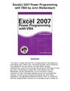 Excelr 2007 Power Programming with VBA by John Walkenbach - Excellent Book