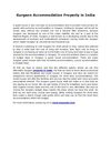 Gurgaon Accommodation Property in India