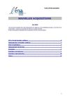 Dernières acquisitions - Juin 2010