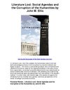 Literature Lost Social Agendas and the Corruption of the Humanities by John M Ellis - Did You Get The License Of The...