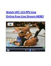 Watch UFC 115 PPV Live Online Stream Free HD SOPCAST
