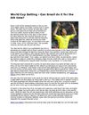 World Cup Betting - Can Brazil do it for the 6th time? 