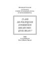 25 ans de politique d'insertion des jeunes - Conseil éocnomique, social et environnemental