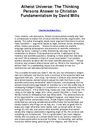 Atheist Universe The Thinking Persons Answer to Christian Fundamentalism by David Mills - Complementary Readings