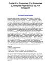 Guitar For Dummies For Dummies Lifestyles Paperback by Jon Chappell - This Dummy Is Learning Something!