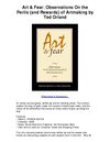 ArtFear Observations On the Perils and Rewards of Artmaking by Ted Orland - Great Read, Helpful For Introspection &...