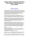 Freaks GeeksAsperger Syndrome A User Guide to Adolescence by Luke Jackson - Freaks, Geeks & Asperger Syndrome A User...