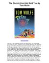 The Electric Kool Aid Acid Test by Tom Wolfe - Fun And Sociology As A Way Of Change