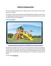 Children's Playground Sets