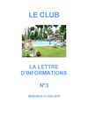 la lettre du Club - n°3 - 23 juin 2010