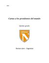 Carta a los presidentes del mundo