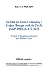 Robert E. NORTON_Extrait de Secret Germany : Stefan George and his Circle (traduit de l'anglais par Gaëtan Pégny).