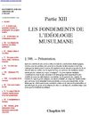 XIII LES FONDEMENTS DE L’IDÉOLOGIE MUSULMANE