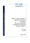 Impact School Quality on CL and School Attendance _CONAFE_Mexico_rossi_rosati