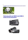 Samsung rolls out HMX-S and HMX-H series of 3D camcorders by techgadget