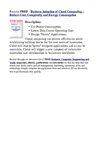 Business Adoption of Cloud Computing - Reduce Cost, Complexity and Energy Consumption