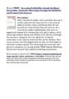 Increasing Profitability through Intelligent Interactions - Innovative Marketing Strategies for Individual and...