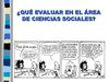 EVALUACIÒN PARA EL ÀREA DE LAS CIENCIAS SOCIALES