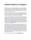 Rental Property in Gurgaon