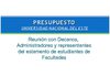 PRESENTACIÓN PRESUPUESTO UNE