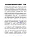 Easily Available Real Estate India