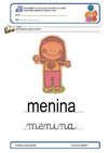 menina - Tarefa 2 - Aprender a palavra menina