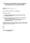 Autorisation au droit a l'image