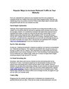 Popular Ways to Increase Relevant Traffic to Your Website