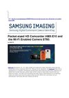 Pocket-sized HD Camcorder HMX-E10 and the Wi-Fi Enabled Camera ST80