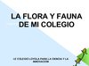 LA FLORA Y FAUNA DE MI COLEGIO