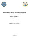 Network Security Checklist - Cisco Infrastructure Router - 18 July 2008