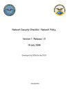 Network Security Checklist - Network Policy - 18 July 2008