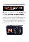Samsung announces the ST600 and ST100 DualView compact cameras