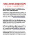 Millionaire Mind Intensive - Montreal, QC Oct. 29-31, 2010
