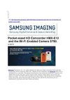 Pocket-sized HD Camcorder HMX-E10 and the Wi-Fi Enabled Camera ST80